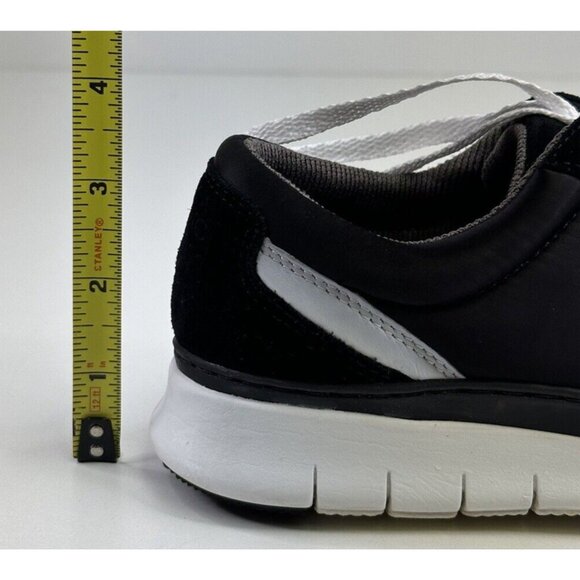 Vionic Nana Walking Shoes Sneakers Women’s 6 Black White Satin Suede Lace up - Picture 7 of 10